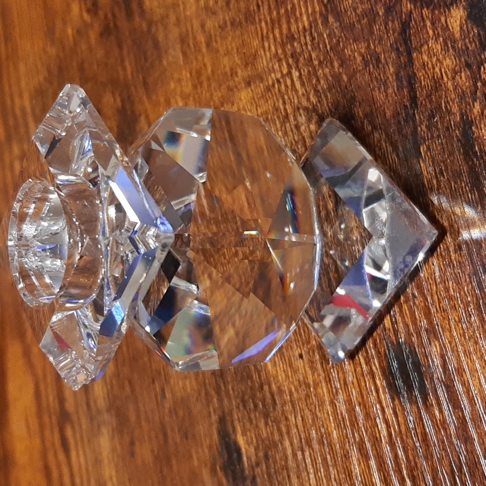 Silver Swarovski crystal candleholder